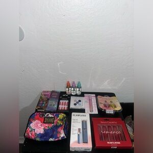 Floral Makeup Bag with Beauty Essentials